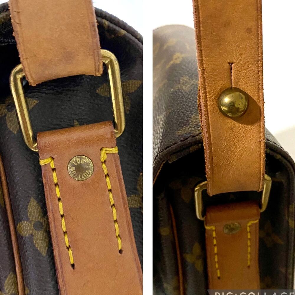 Louis Vuitton Cartouchiere MM Crossbody Bag Monogram Canvas Vintage Purse - Picture 7 of 16